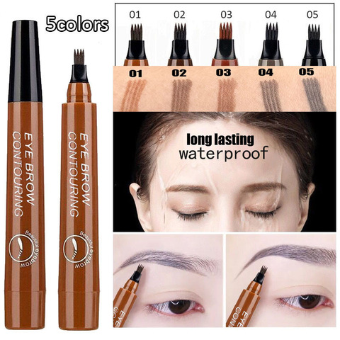 Microblading Eyebrow Pen Waterproof Fork Tip Eyebrow Tattoo Pencil Long Lasting Professional Fine Sketch Liquid Eye Brow Pencil ► Photo 1/6