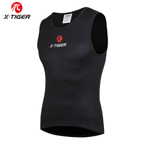 X-TIGER Winter Cycling Base Layer Sleeveless Fleece Sports Bike Jerseys Bicycle Keep Warm Sleeveless Shirt Warm Bike Underwear ► Photo 1/6