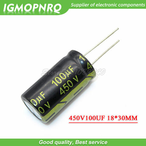 5PCS 450V100UF 18*30 100UF 450V Aluminum electrolytic capacitor ► Photo 1/1
