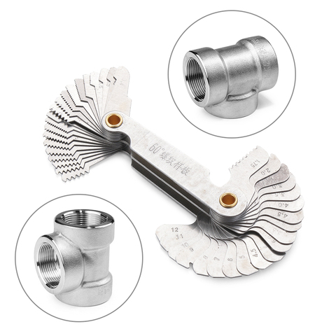 55/60 Degree Metric Inch Thread Plug Gauge Gear Tooth Screw Pitch Gauges Measuring Carbon Steel Center Measurement Tools ► Photo 1/6