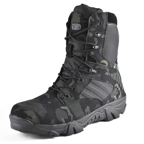 Camouflage Men Boots Work Safty Shoes Men Desert Tactical Military Boots Autumn Winter Special Force Army Ankle Boots Men ► Photo 1/6