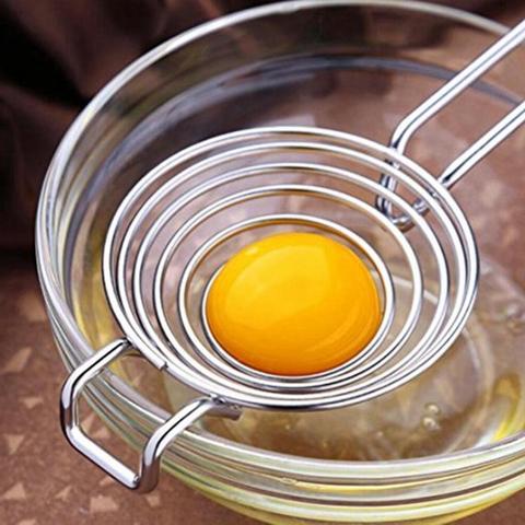 New Kitchen Stainless Steel Egg Yolk Separator Divider Hand Held for Making Cake egg separator разделитель для яиц ► Photo 1/6