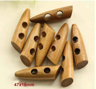 12pcs/lot Brown Color Wooden 2-horn Toggle,Buttons for Kids,garment accessories(SS-566-334) ► Photo 1/1