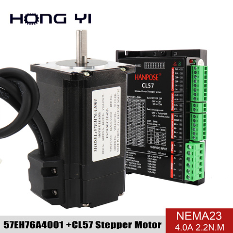 4.0A 2.2N.m Step-servo motor 57EH76A4001+CL57 sets NEMA 23 Closed Loop DC-18-90V Servo Driver for 3D printer ► Photo 1/6