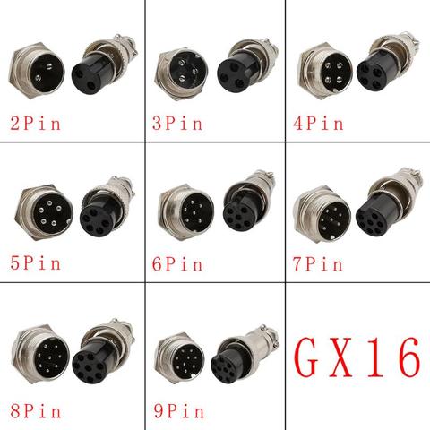 2,3,4,5,6,7,8 9-pin chassis sockets connects Microphone Mic Plug GX16 connectors Used on many CB Radios and Ham Radios ► Photo 1/5