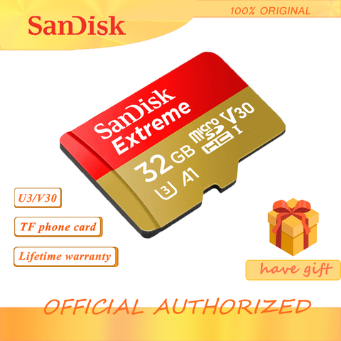 Original SanDisk Extreme Memory Card 256GB 128GB 64GB 32GB  micro SD  Card Class10 U3 TF Card cartao de memoria ► Photo 1/6