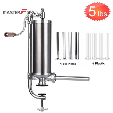 5 lbs / 2.5kg Manual Sausage Fill Meat Stuffer Stainless Steel Sausage Filling Machine Homemade Sausage Syringe Sausage Maker ► Photo 1/6