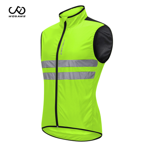 WOSAWE Cycling Vest Men Windproof Keep Dry And Warm Mesh Reflective Ciclismo Sleeveless Bike Bicycle Vests summer Cycling Gilet ► Photo 1/6