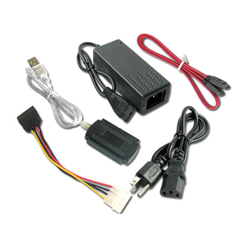 1 set USB 2,0 zu IDE SATA S-ATA 2,5 3,5 Festplatte HD HDD Konverter Adapter Kabel ► Photo 1/6