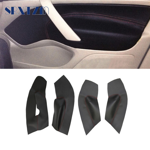 LHD For Skoda Octavia 2007 2008 2009 2010 2011 2012 2013 2014 Microfiber Leather Car Door Handle Center Armrest Panel Cover Trim ► Photo 1/5