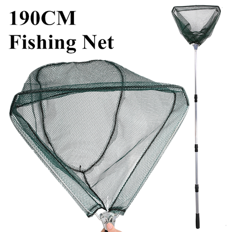 Aluminum Alloy 130/190cm Retractable Fishing Net Telescoping