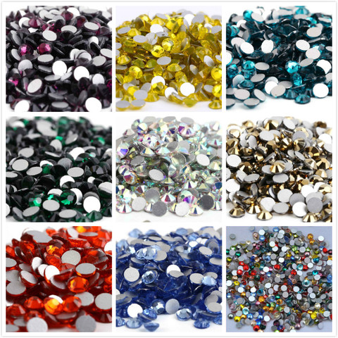 ss6~ss34 AAAAA Top Quality Crystal Non Hotfix Rhinestone Super Bright Glass Strass 3D Nail Art Decoration DIY Dress Clothing ► Photo 1/6