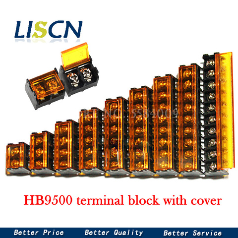 5pcs HB9500 HB-9500 Lid Barrier Terminal 9.5MM Pitch 300 30A High Current Connectors Barrier Blocks 2/3/4/5/6/7/8/9/10Pin ► Photo 1/2