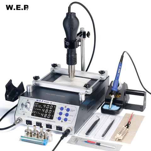 WEP 853AAA+ Programming Controlled Welding Station 1200W Preheating Station Soldering Iron Hot Air Gun 3 in 1 Soldering Station ► Photo 1/6