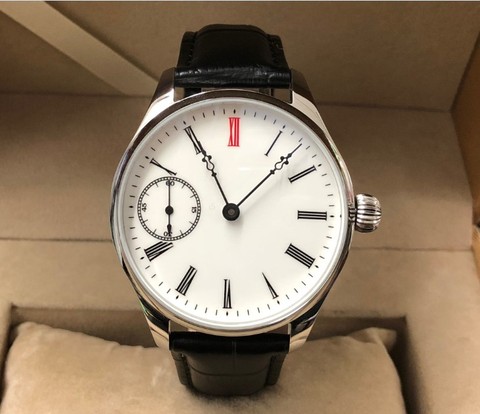 40mm GEERVO Enamel White dial Asian 6497 17 jewels  movement  Men's watch Mechanical watches Pilot watch GR10-20 ► Photo 1/6