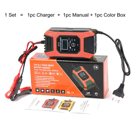 12V 7A 7-stage Battery Charger / Lead GEL STD AGM Car Motorcycle Battery Charger / Pulse Charge Maintainer & Desulfator ► Photo 1/6