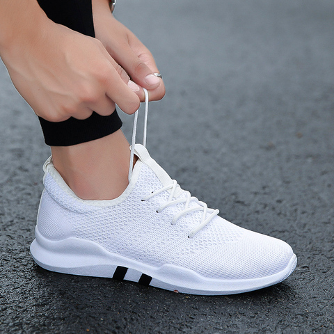 2022 Summer New Flying woven running shoes men's casual sports shoes Men Footwear Breathable Mesh Light Walking sneaker ► Photo 1/6