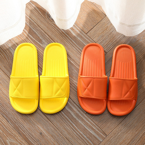 Women Indoor Home Slippers Summer Comfortable Non-slip Flip Flops Bath Slippers Couple Family Flat Shoes Hotel Sandal Slippers ► Photo 1/1