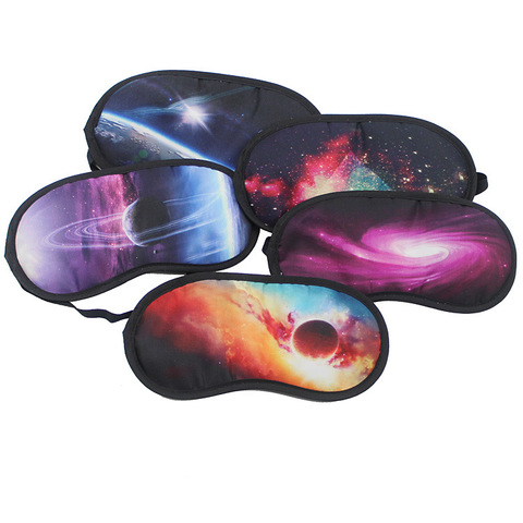 Creative Eyepatch Sleep Mask Travel Relax Eye Band Sleeping  Blindfold Soft Satin The Milky Way Printed Eye Cover ► Photo 1/6