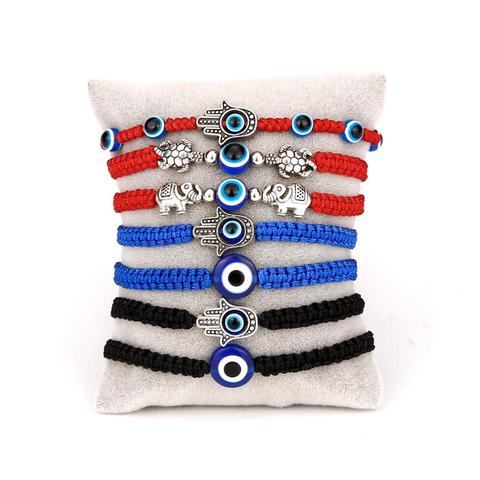Lucky Blue Evil Eye Charms Bracelet Handmade Black Red String Thread Rope Couple Bracelet 2022 Lucky Jewelry For Women Men Gifts ► Photo 1/6