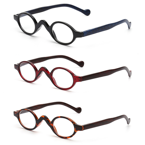 3pcs/set Vintage Personality Round Reading Glasses Spring Hinge Women Men Magnifier Presbyopic Diopter ► Photo 1/5