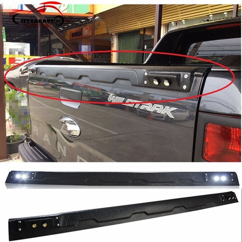 CITYCARAUTO LED BLACK REAR SPOILER TAIL WING TRUNK COVER FIT FOR RANGER T6  T7 TXL 2012-2017 PICKUP REAR SPOILERS WITH LED ► Photo 1/6