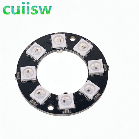 8 Bits RGB LED Ring - 8 x WS2812 5050 RGB LED with Integrated Drivers LED Breakout cuiisw compatible ► Photo 1/2