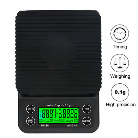 3kg/0.1g Multi-function Drip Coffee Scale With Timer Digital Kitchen Coffee Scale High Precision LCD Electronic Scales 40%off ► Photo 1/6