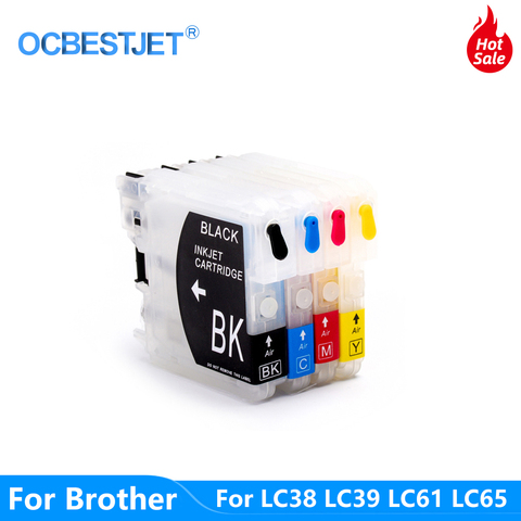 LC38  LC39 LC61 LC65 LC67 LC980 LC985 LC990 LC1100 Refillable Ink Cartridge For Brother DCP-J125 185C 195C J315W ► Photo 1/6