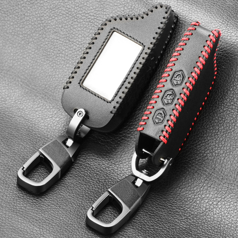 key case Key Cover For B9 B6 LCD Leather Case For Starline B9 B91 B6 B61 A91 A61 V7 LCD Keychain Car Remote 2 Way Alarm ► Photo 1/6