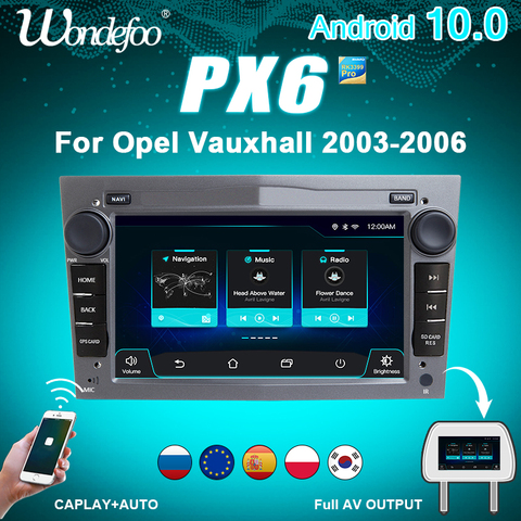 2 DIN Android 10 Car Radio PX6 for opel Vauxhall Astra H G J Vectra Antara Zafira Corsa Vivaro Meriva Veda Combo 2din auto audio ► Photo 1/6