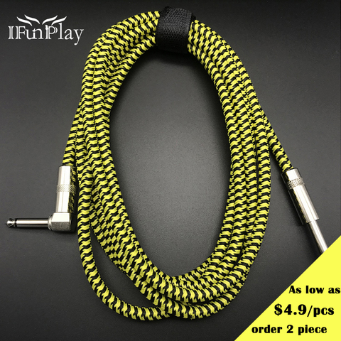 Multi Color Electric Guitar Cable 3/5/10/20m Anti-interference Audio Splitter Cable Amplifier Microphone Cable for Guitar ► Photo 1/6