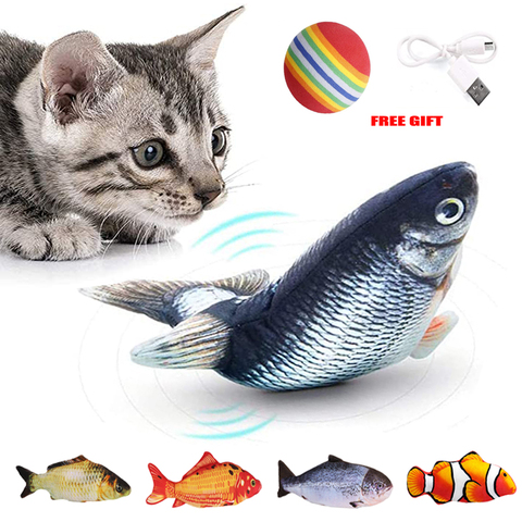 Cat Toy Fish USB Electric Charging Simulation Fish Cat Pet Supplies Chew Bite Cat Toys Dropshiping Moving Floppy Wagging Fish ► Photo 1/6