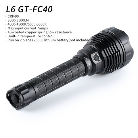 Black Convoy L6 flashlight ,GT-FC40 high CRI LED,26650 flashlight ► Photo 1/6