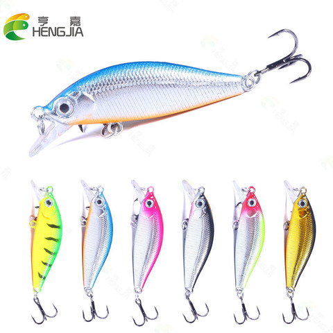 HENGJIA 5CM 3g Mini Sinking Minnow Fishing Lure Laser Hard Artificial Bait Fishing Wobblers Pike Carp Bait Fishing Tackle ► Photo 1/6