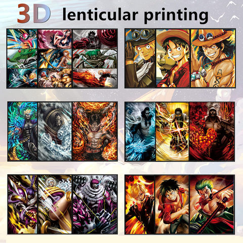 price history review on 3d lenticular printing one piece anime poster 3d print wall stickers one piece 3d lenticular flip picture wall decor painting aliexpress seller lenticular printing store