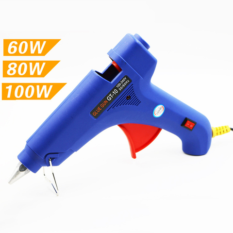 GT-10 Blue 60/80/100W  Professional High Temp Hot Melt Gun 11mm Graft Repair Heat Gun Pneumatic DIY Tools Hot Glue Gun ► Photo 1/6