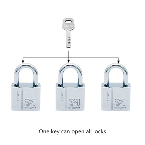 5PCS Universal Stainless steel Heavy Duty Key Lock 30/40/50/60MM Weatherproof Security Padlock Outdoor Gym Safely Door Lock ► Photo 1/6