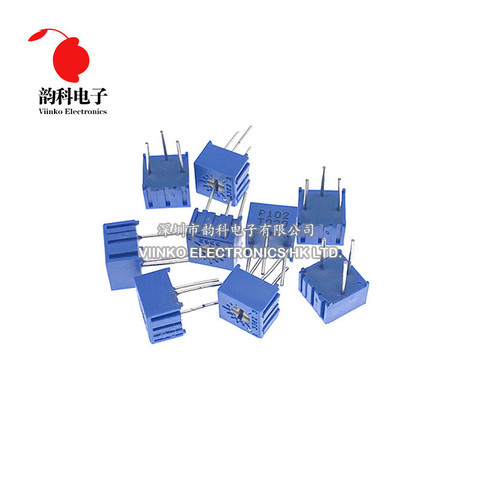 10PCS 3362P-1-102LF 3362P 1K ohm 3362P-1-102 3362P-102 3362P 102 3362 Trimpot Trimmer Potentiometer Variable resistor ► Photo 1/1