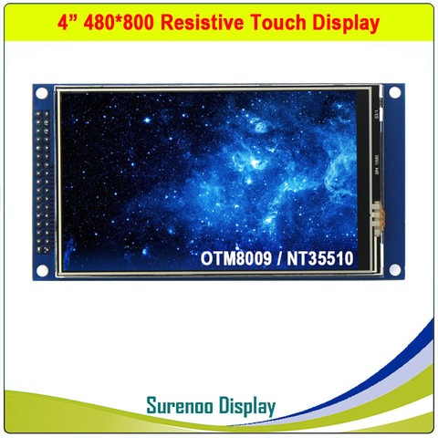 3.97 / 4 inch 480*800 16.7M HD IPS Resistive Touch TFT LCD Module Display Screen Panel & Driver IC NT35510 ► Photo 1/3