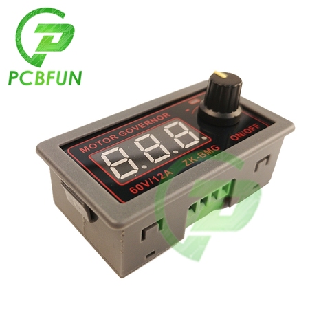 DC 9V-60V 12A 12V 24V 48V 20KHz Digital Display PWM DC Motor Governor Switch 500W Power Supply Adjustable Motor Speed Controller ► Photo 1/5