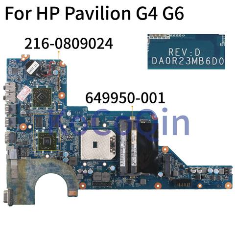 KoCoQin laptop Motherboard For HP Pavilion G4 G6 HD6470 Socket FS1 Mainboard 649950-001 649950-501 DA0R23MB6D0 216-0809024 ► Photo 1/6