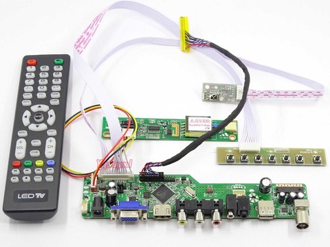 Controller Board Kit for  LP154WX4-TLC1  LP154WX4-TLC2  LP154WX4-TLC3  TV+HDMI+VGA+AV+USB LCD LED screen Driver Board ► Photo 1/6