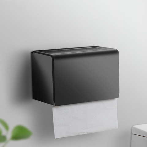 Wall Mounted Toilet Paper Holder Waterproof Tray Roll Tube Toilet Paper  Storage Box Tray Tissue Box Shelf Bathroom Accessories