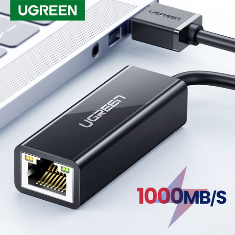 Ugreen USB 3.0 Ethernet Adapter USB 2.0 Network Card to RJ45 Lan for Windows 10 Xiaomi Mi TV Box 3/S Nintend Switch Ethernet USB ► Photo 1/6