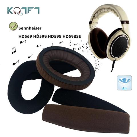 KQTFT Replacement EarPads Headband for Sennheiser HD569 HD599 HD598 HD598SE Universal Bumper Earmuff Cover Cushion ► Photo 1/6