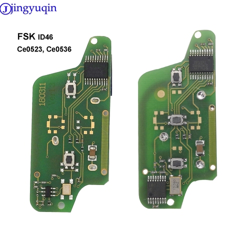 for Citroen C2 C4 C5 C6  Picasso 2008 For Peugeot 207 307 308 407 607 ASK Remote Key Electronic Circuit Board 3 Button Ce0536 ► Photo 1/3