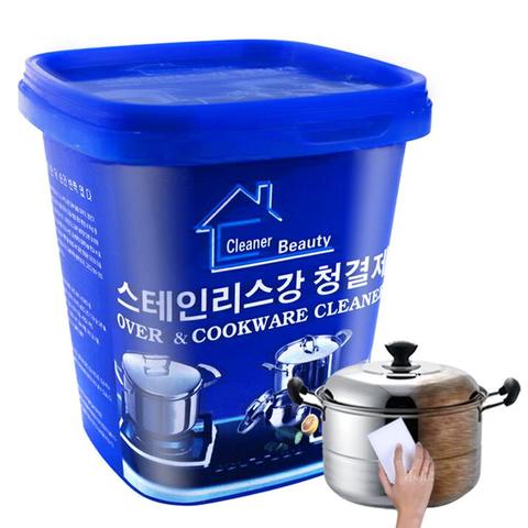 Powerful Stainless Steel Cookware Cleaning Paste Household Kitchen Cleaner Washing Pot Bottom Scale Strong Cream Detergent ► Photo 1/6