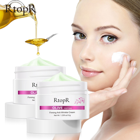 2pcs Firming Anti-Wrinkle Olive Cream Reduce Face Fine Lines Peptide Tighten Pores Whitening Oil Control Acne hydrating skin ► Photo 1/6