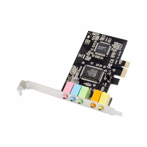 PCIE 5.1CH stereo surround sound card PCI-e built in 5.1 channel 3D audio sound card Chip Cmedia CMI8738 computer 6channel 5.1CH ► Photo 1/5